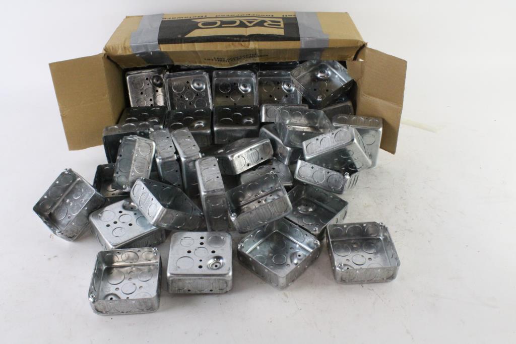 Square Electrical Knock Out Boxes, 10+ Pieces Property Room