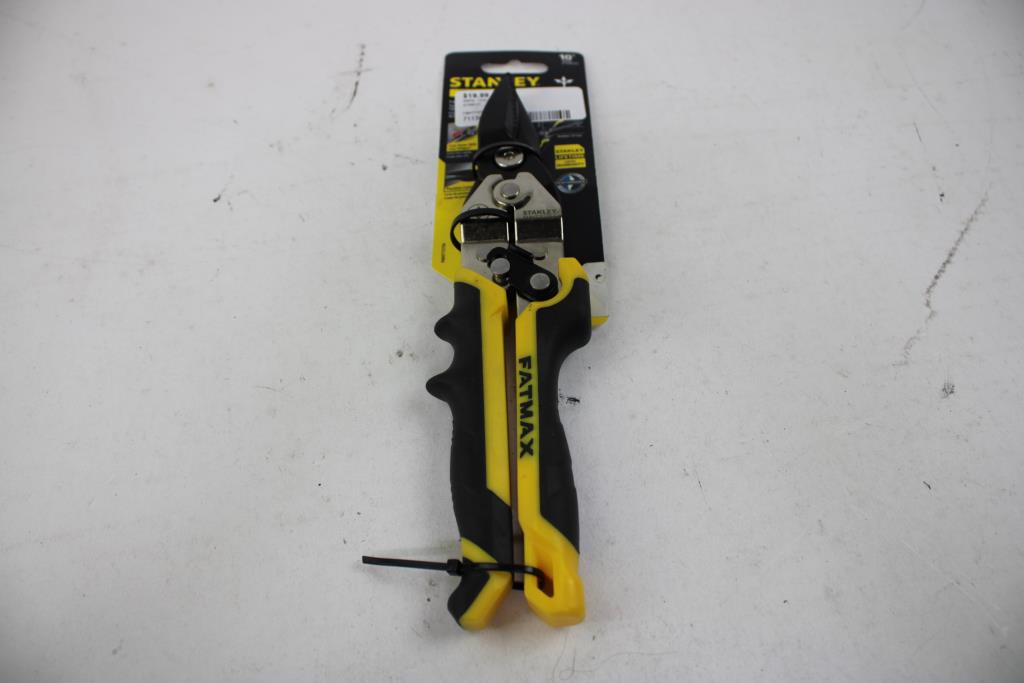 Stanley 10" 18-Gauge Ergo Aviation Snips, And 8" Adjustable Wrench, 2 Pieces