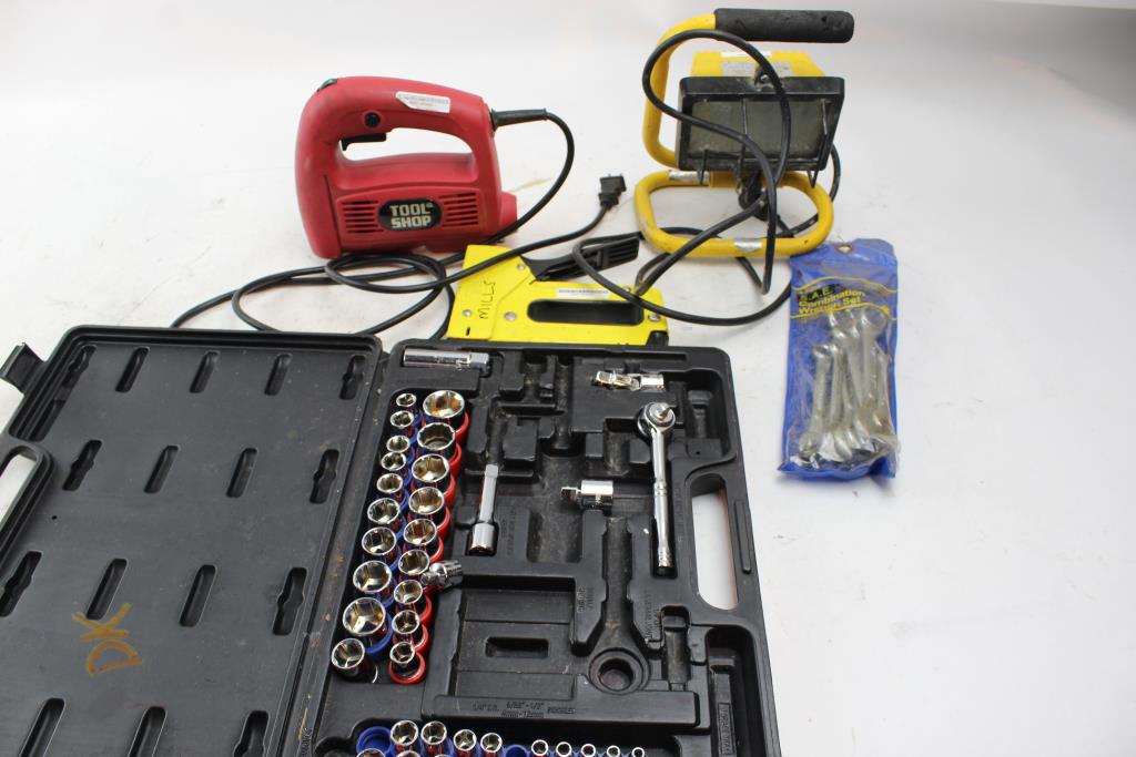 Stanley Fastener, Tool Shop Jigsaw, Worklight, Sockets, Ratchet 5