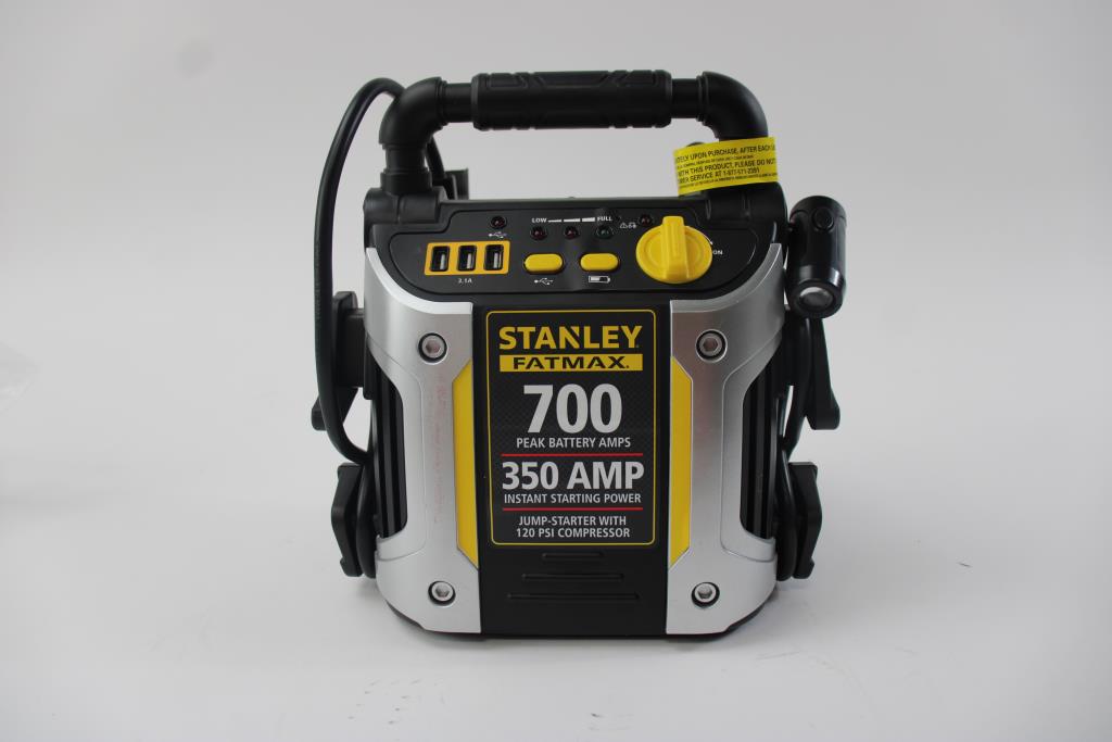 Stanley Fatmax 350 AMP Battery Jump Starter With Compressor Property Room