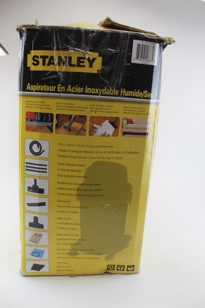 Stanley Stainless Steel Wet Dry Vac And Jumper Cable Property Room