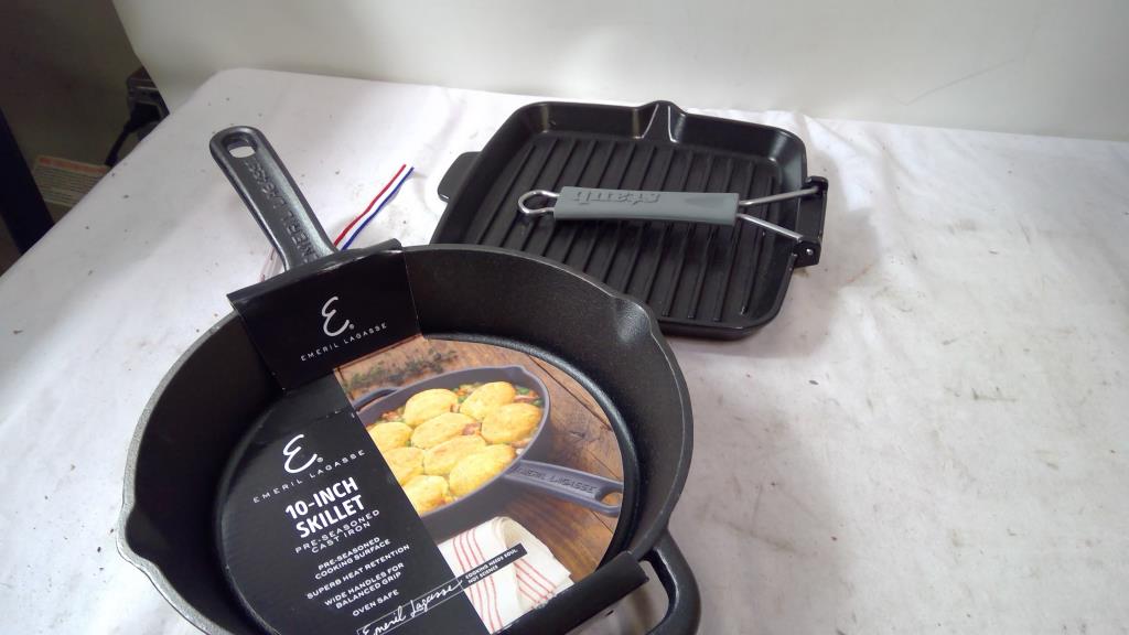 Staub And Emeril Lagasse Pans, 2 Pieces Property Room