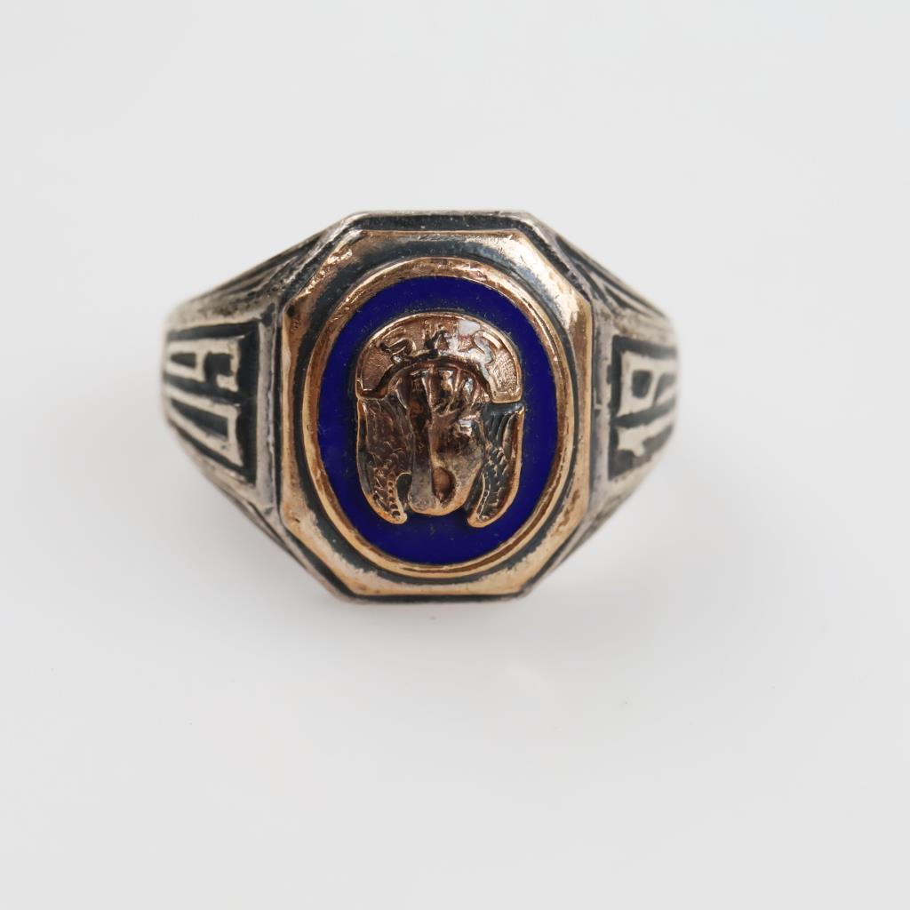 Sterling Silver 10kt Gold Accent Class Ring