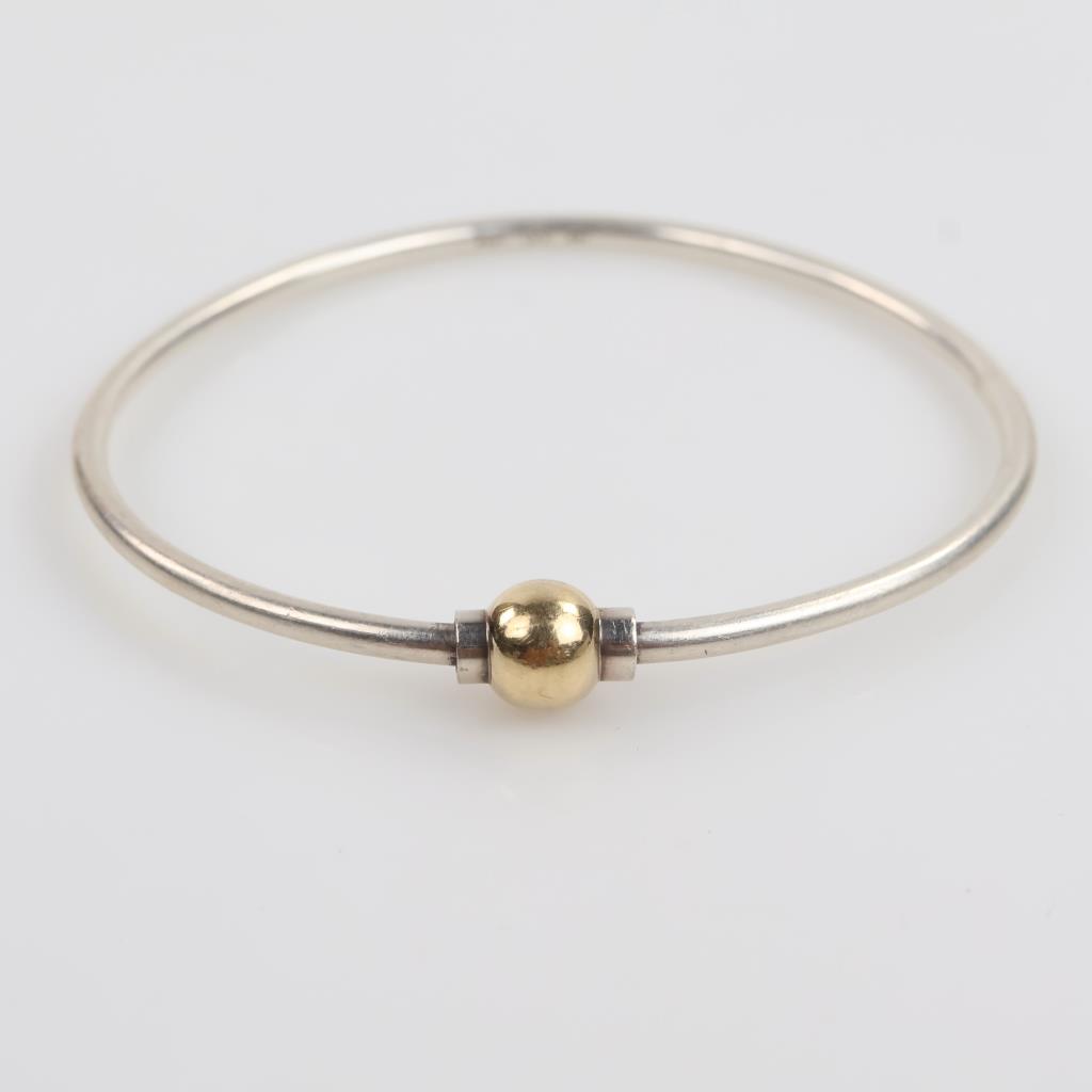 Sterling Silver 14kt Gold Accent Bracelet