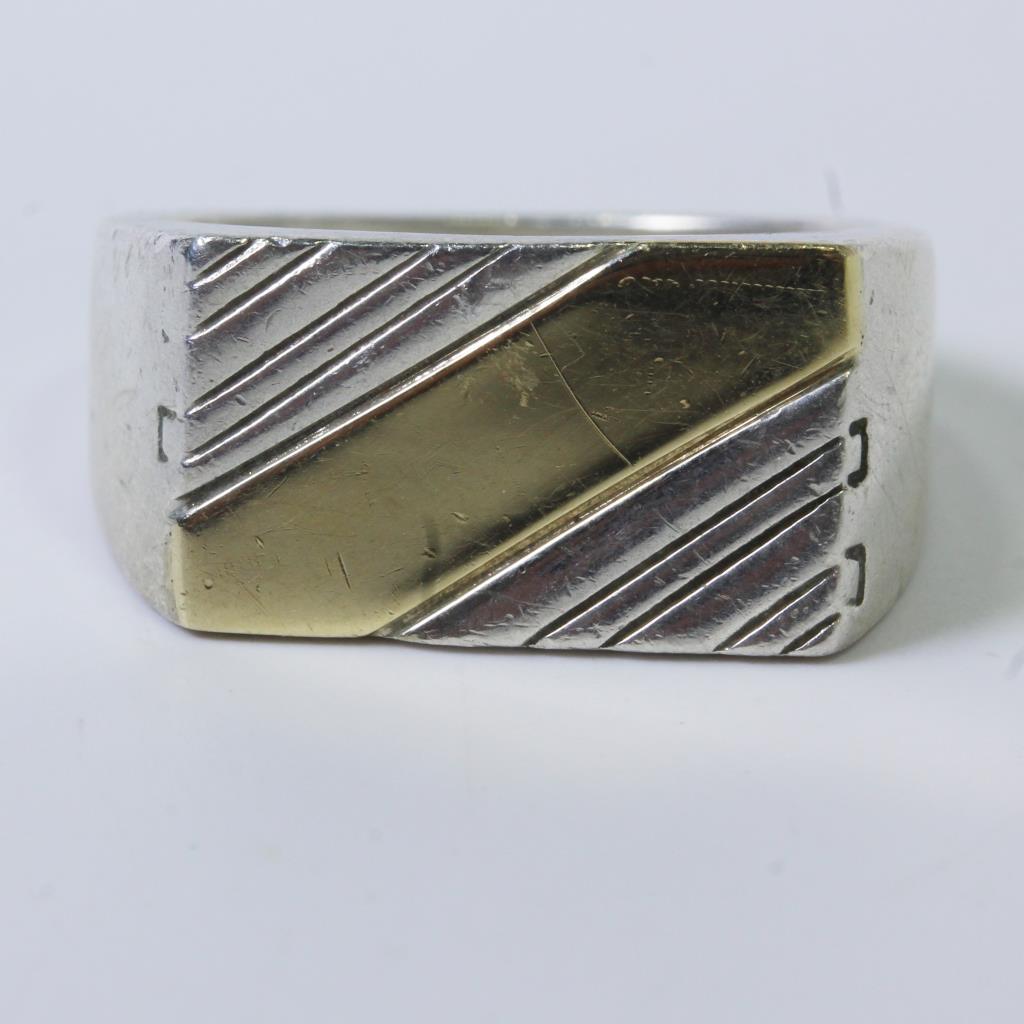 Tenner Ring Sterling Silver And 14kt Gold 11g O.C Tanner Ring | Property Room