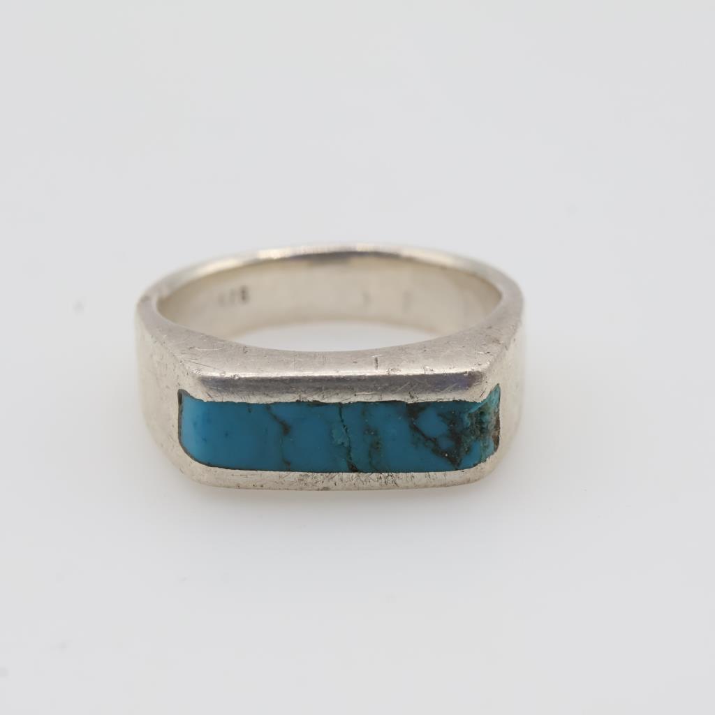 Sterling Silver Blue Stone Ring
