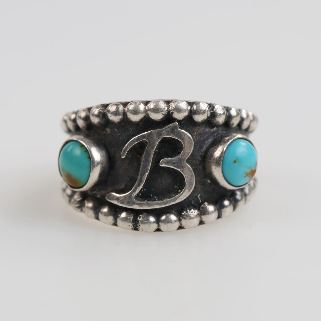 Sterling Silver Blue Stone Ring