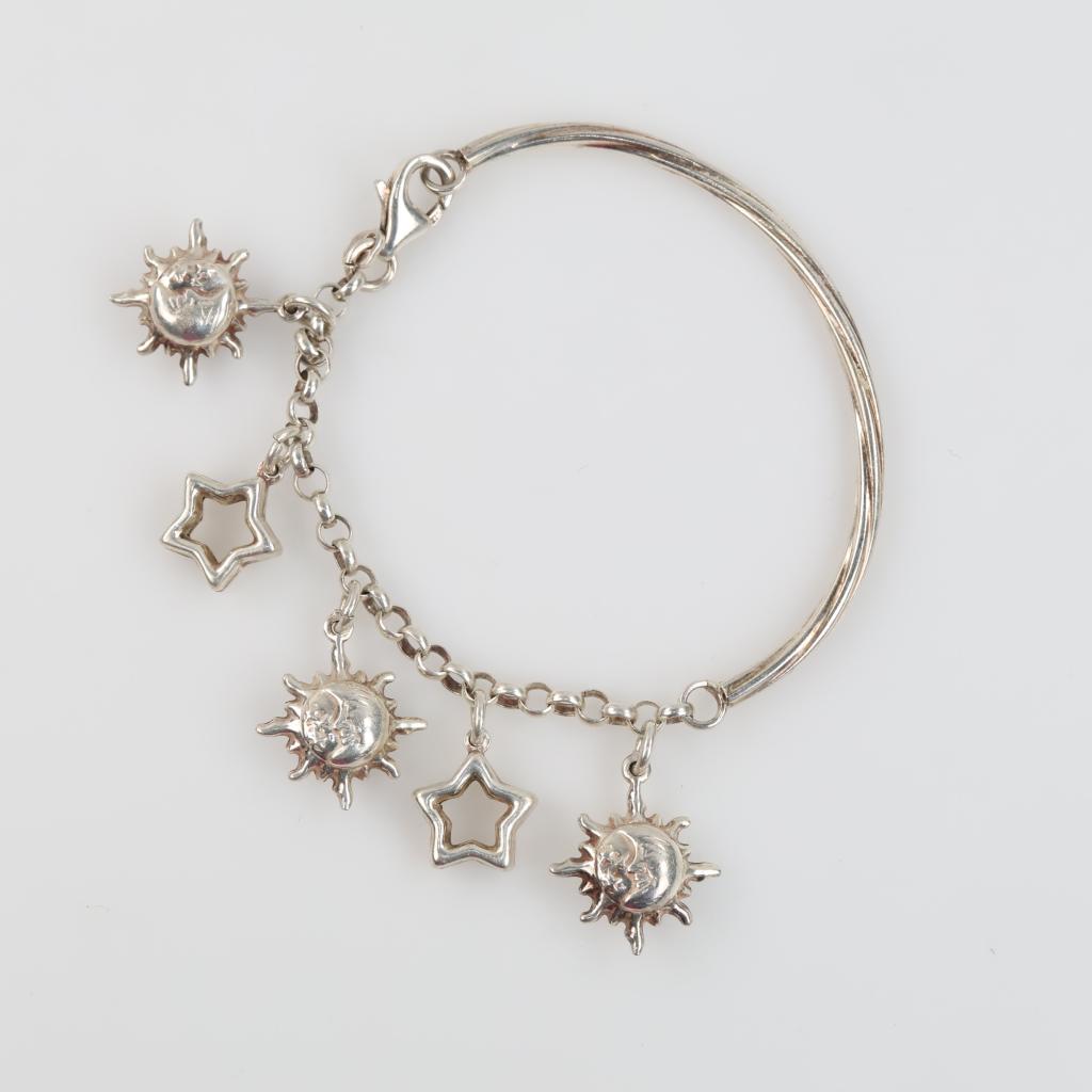 Sterling Silver Bracelet With Charms