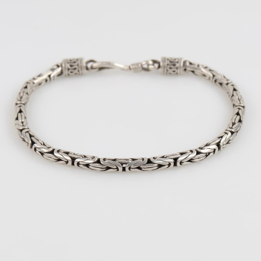 Sterling Silver Byzantine Chain Bracelet