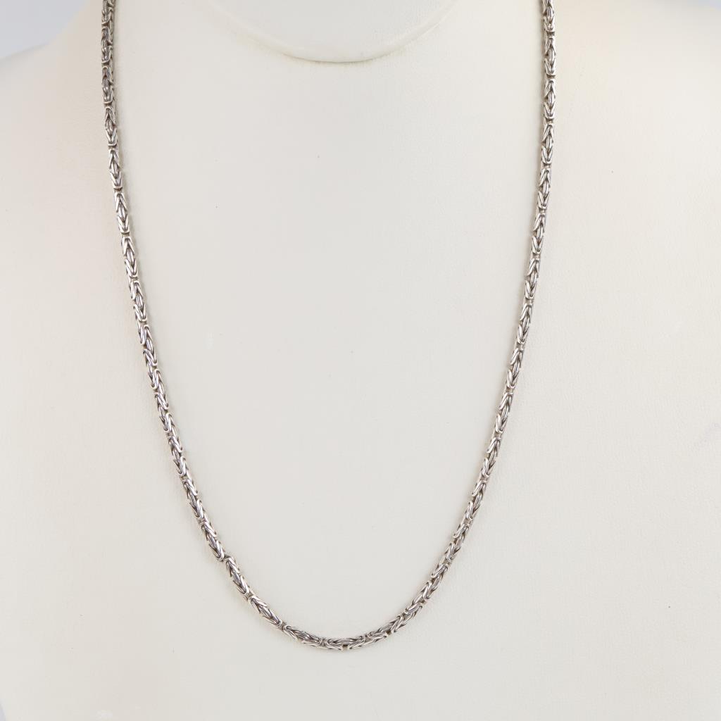 Sterling Silver Byzantine Link Necklace