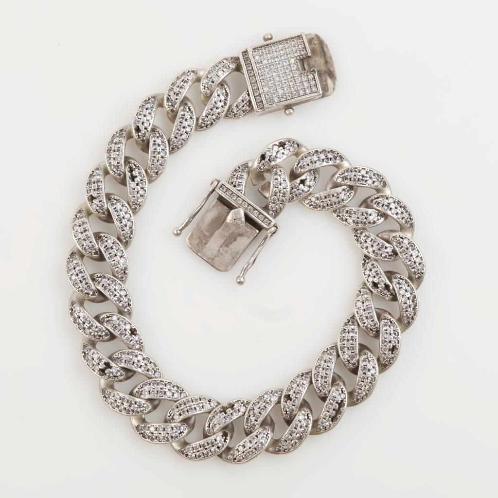 Sterling Silver Clear Stone Bracelet