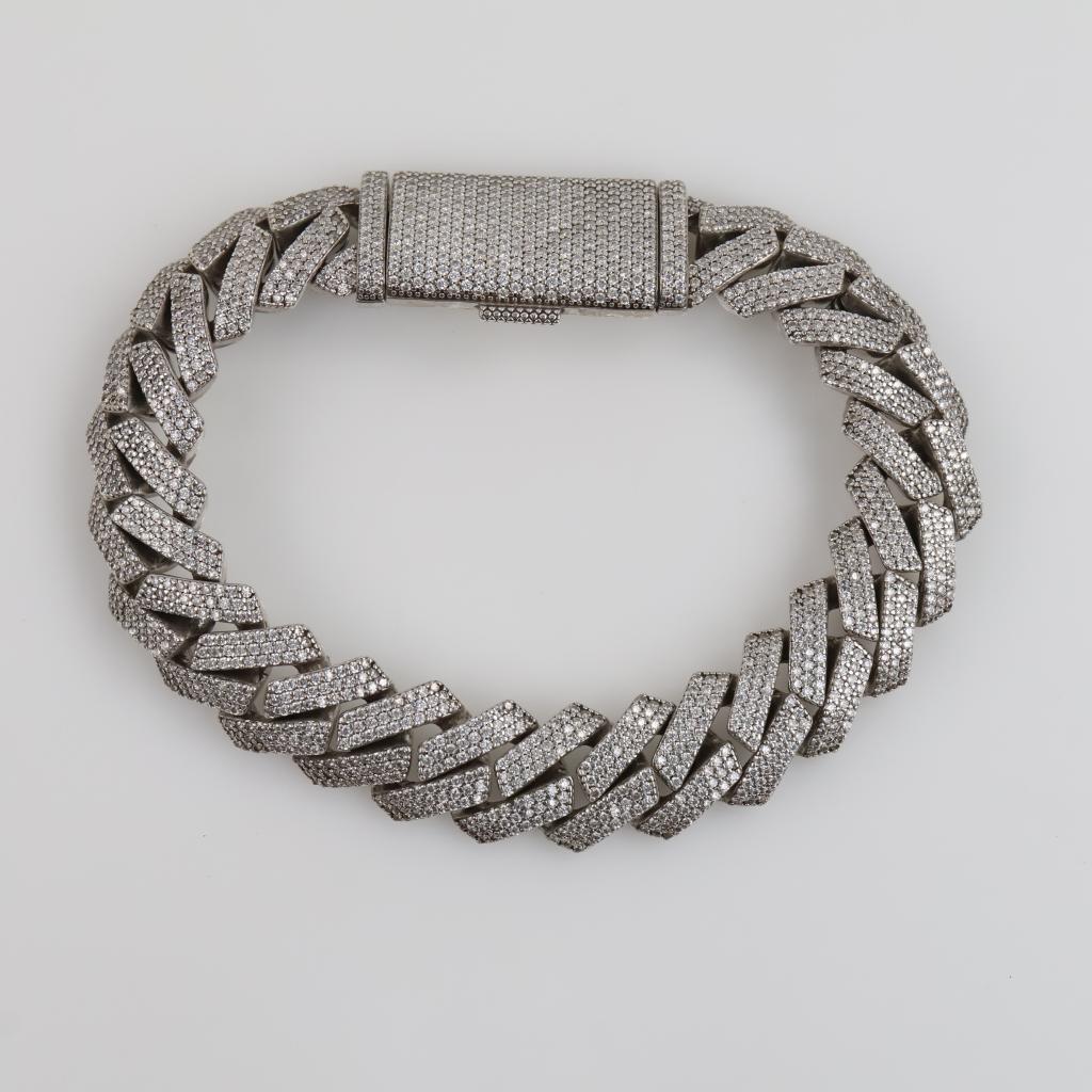 Sterling Silver Clear Stone Bracelet