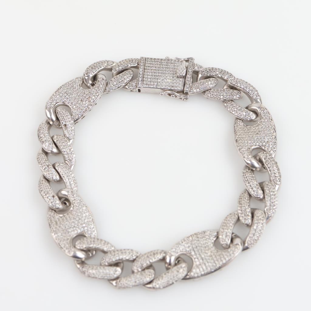 Sterling Silver Clear Stone Bracelet
