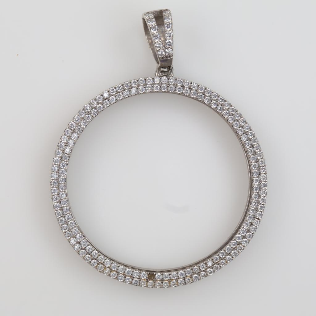 Sterling Silver Clear Stone Holder Pendant