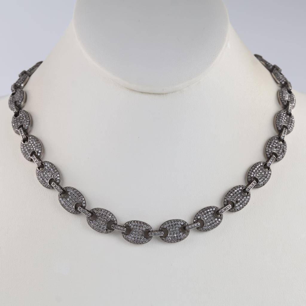 Sterling Silver Clear Stone Necklace