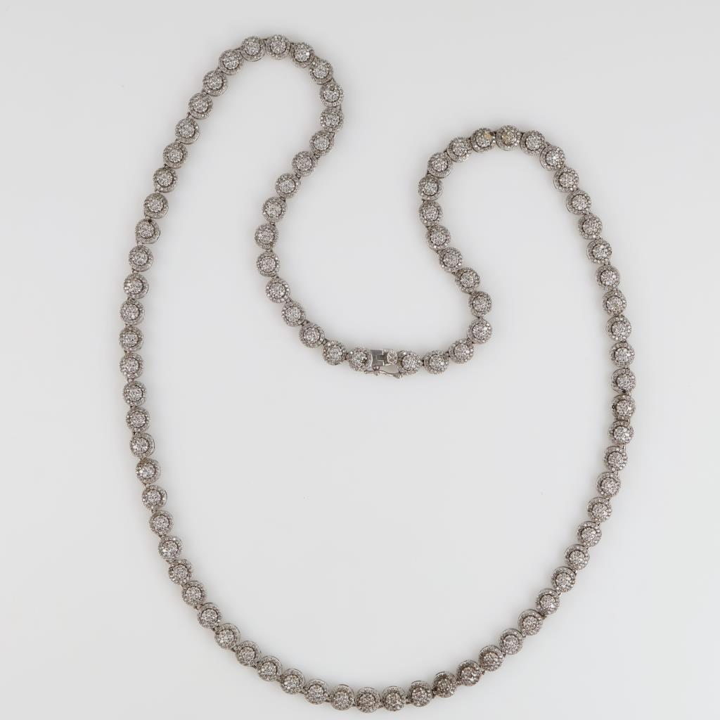 Sterling Silver Clear Stone Necklace