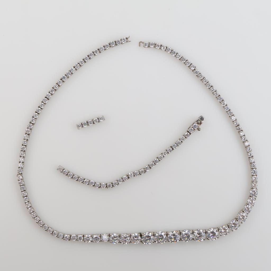 Sterling Silver Clear Stone Necklace