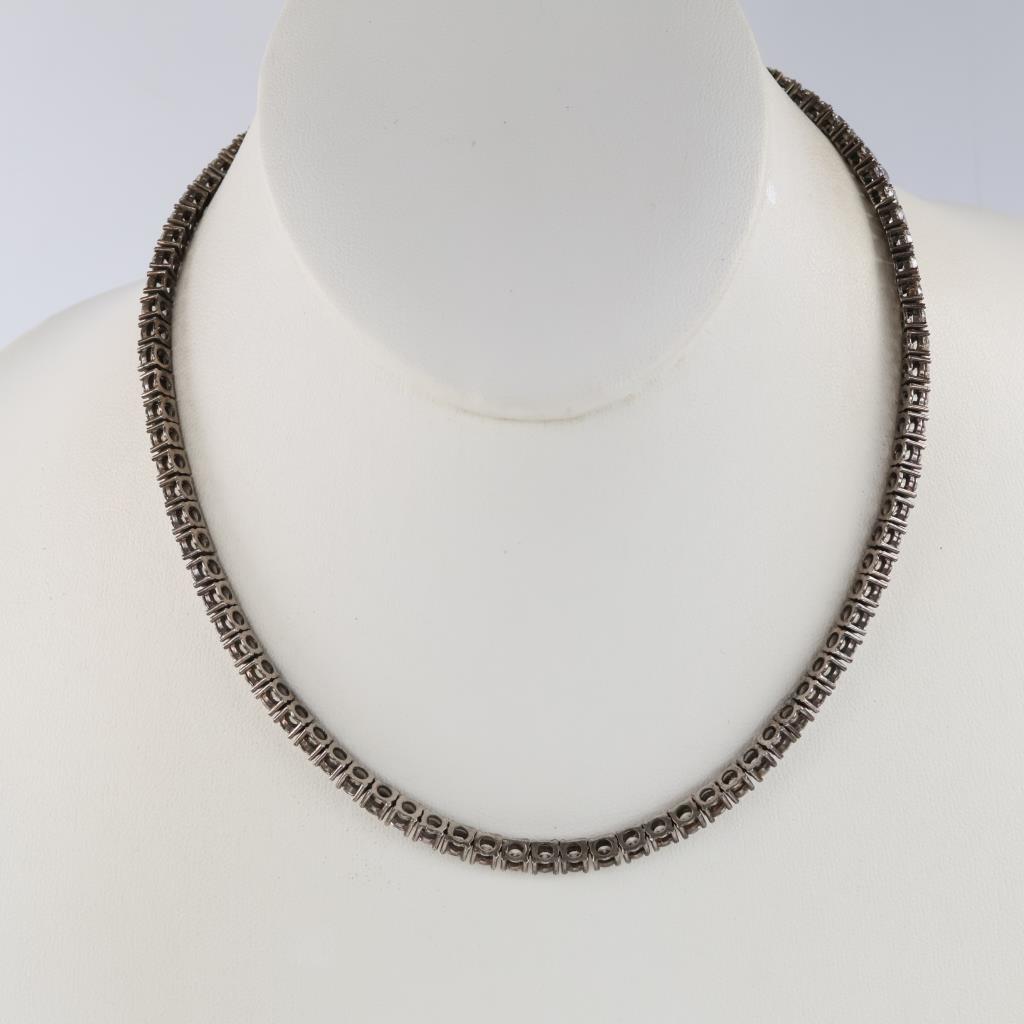 Sterling Silver Clear Stone Necklace