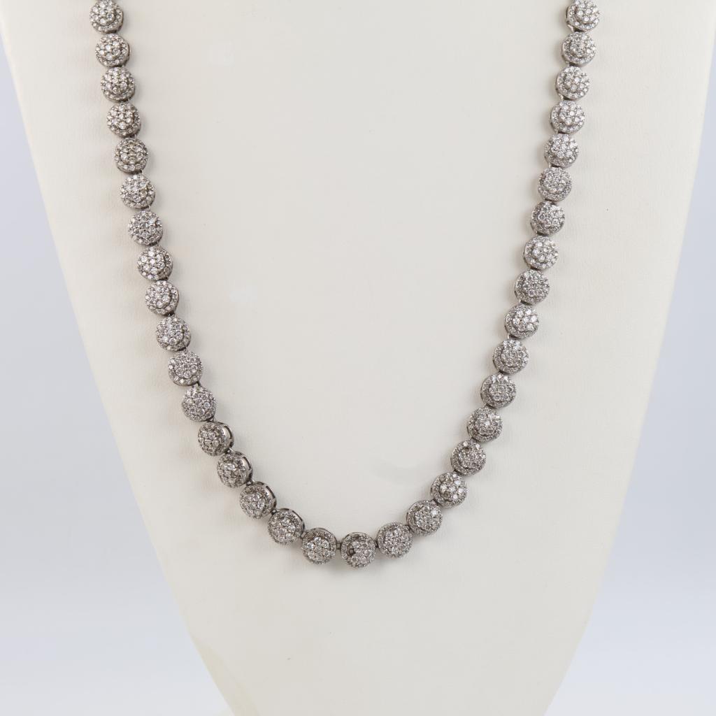 Sterling Silver Clear Stone Necklace