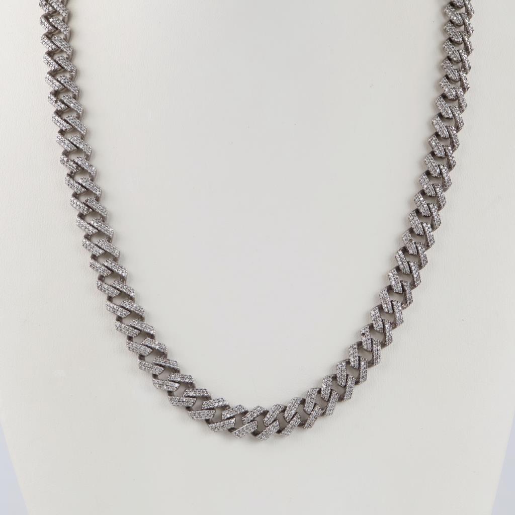 Sterling Silver Clear Stone Necklace