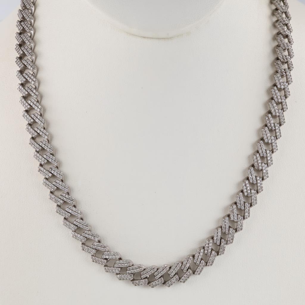 Sterling Silver Clear Stone Necklace