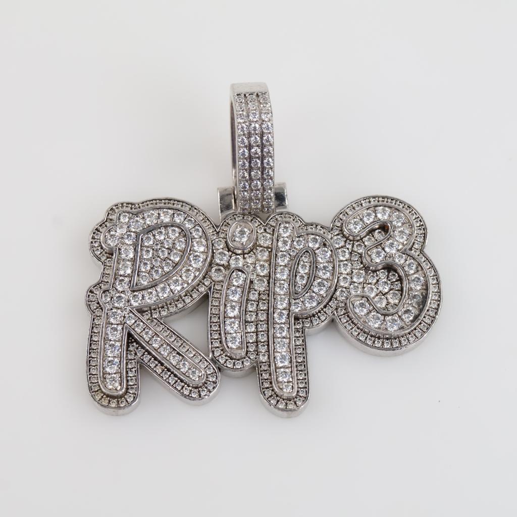 Sterling Silver Clear Stone Pendant