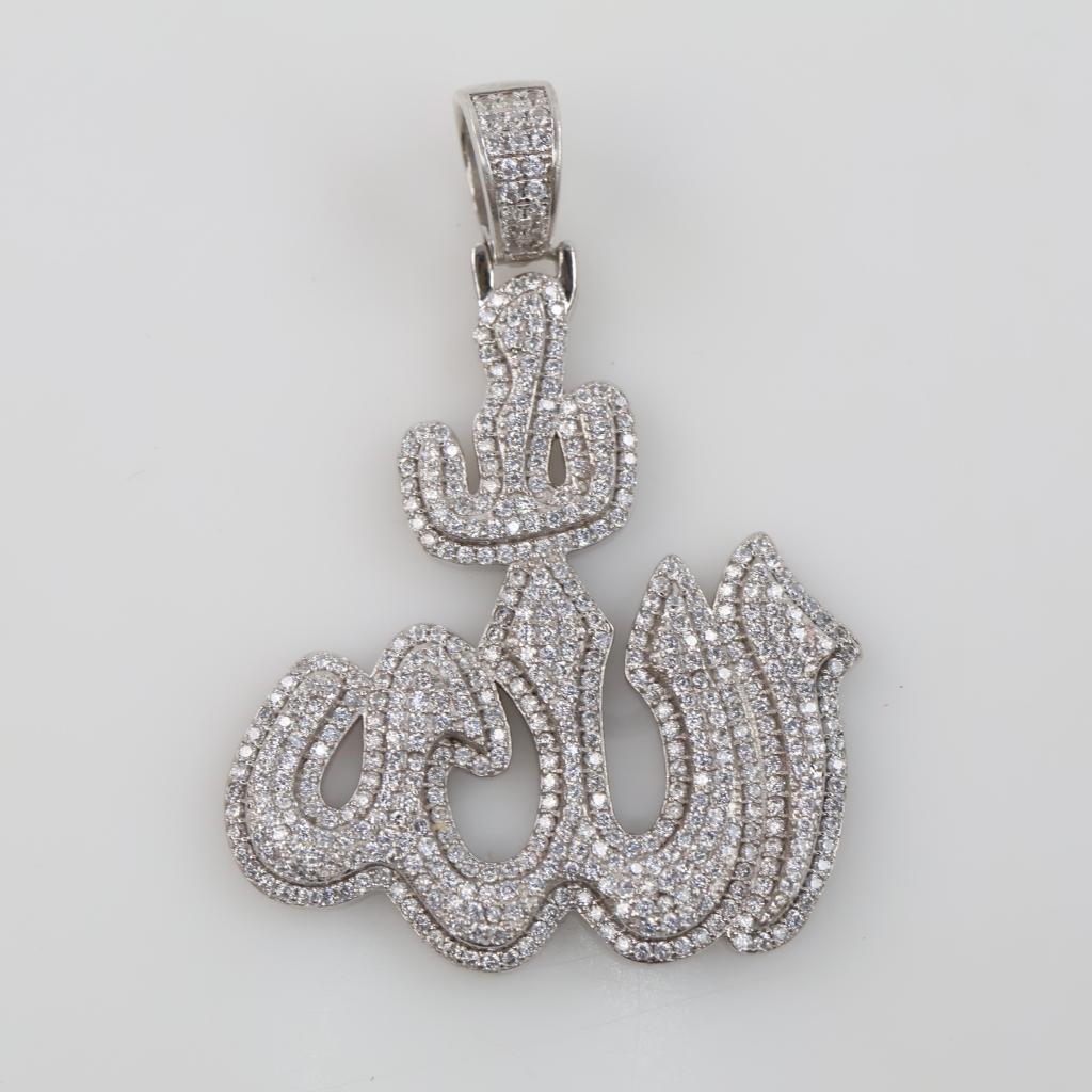 Sterling Silver Clear Stone Pendant