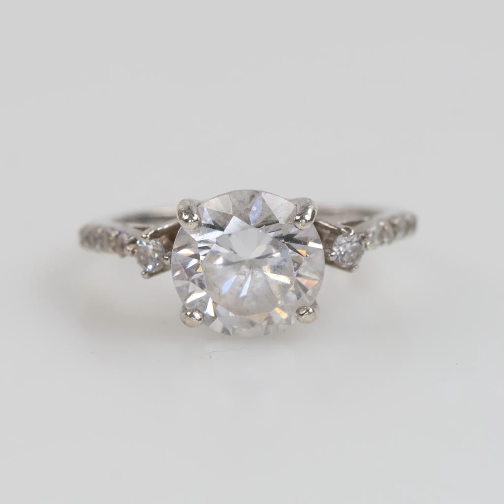 Sterling Silver Clear Stone Ring