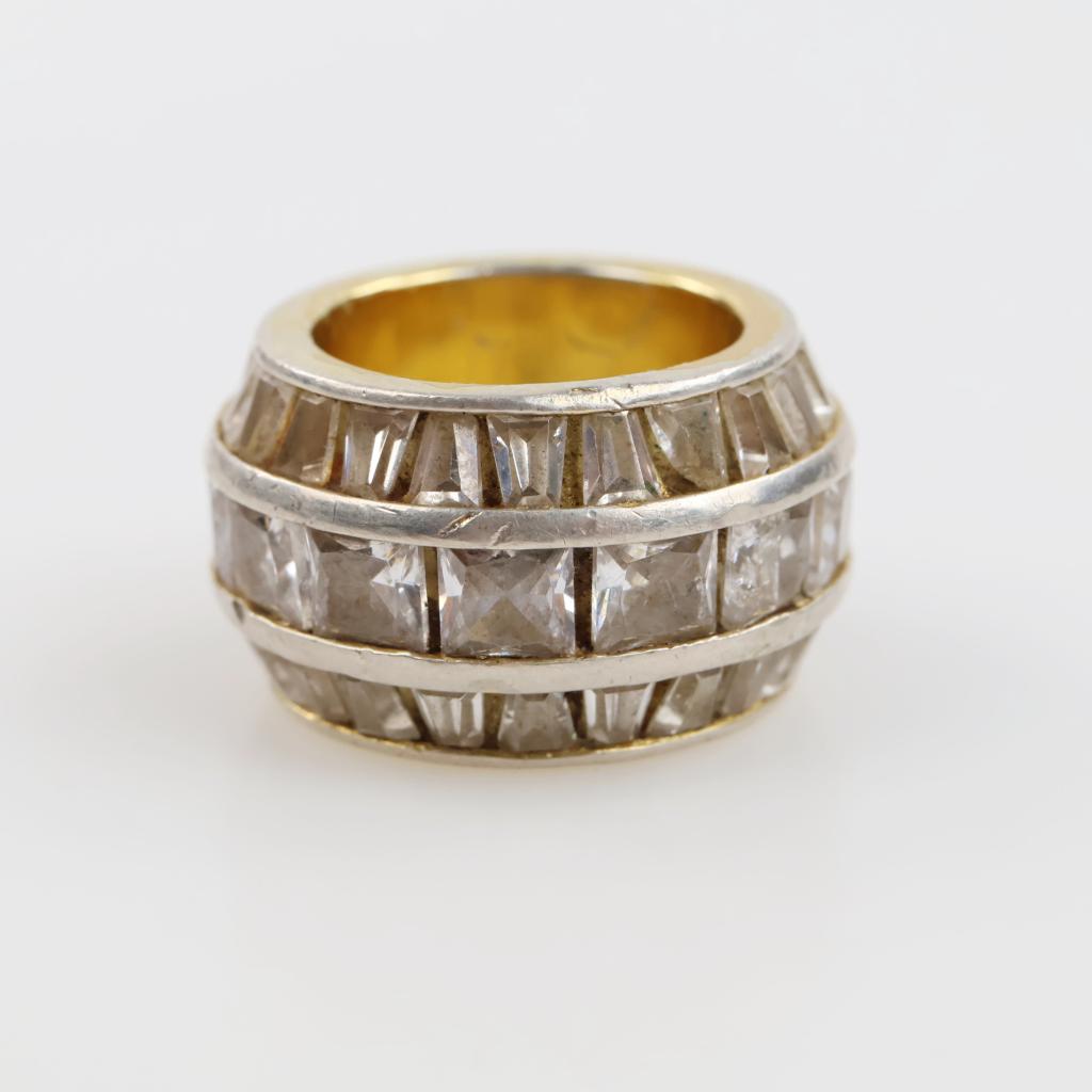 Sterling Silver Clear Stone Ring