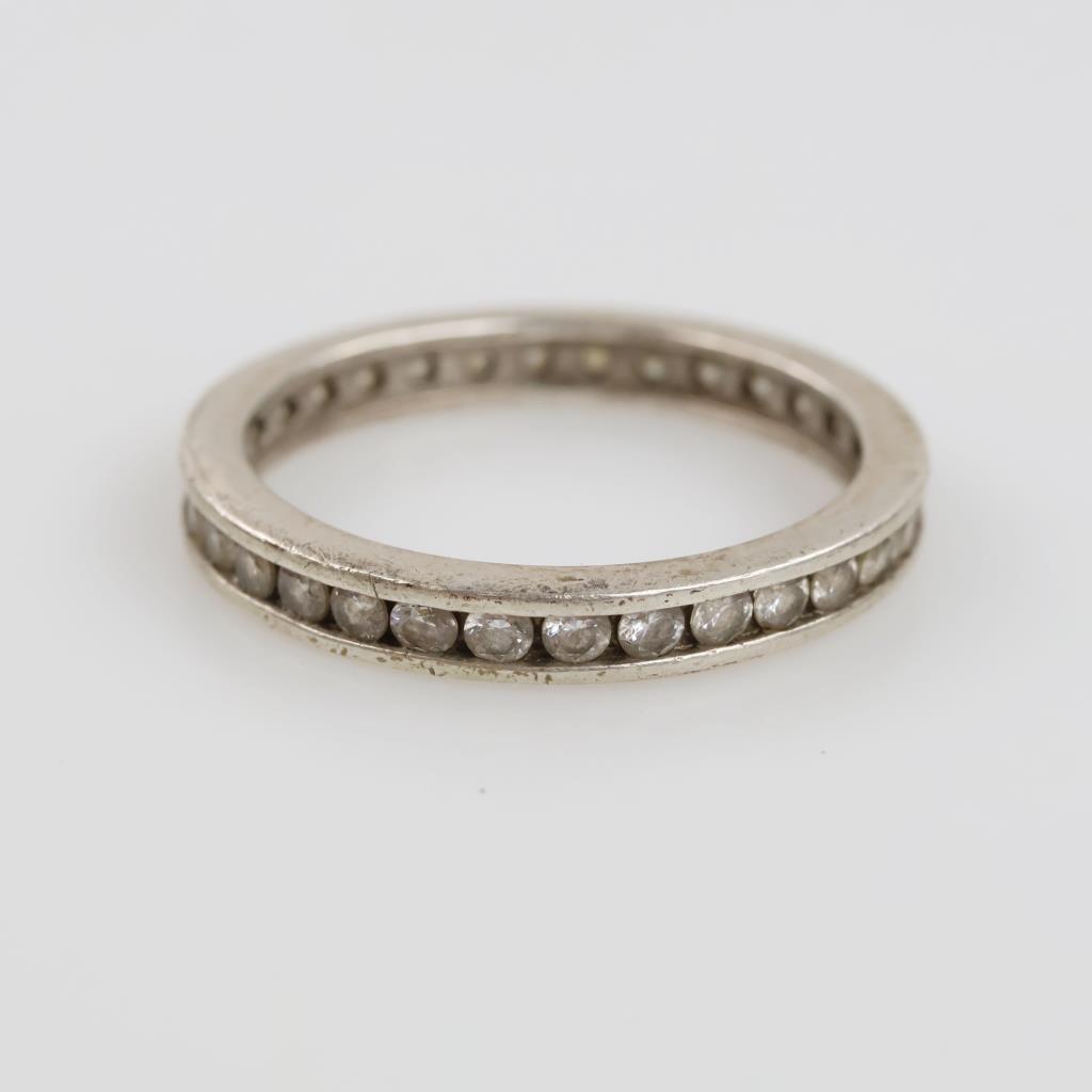 Sterling Silver Clear Stone Ring