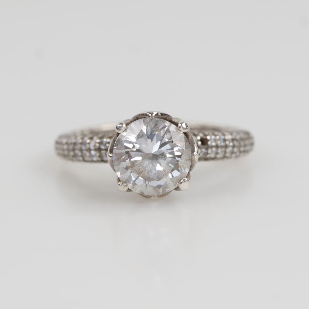 Sterling Silver Clear Stone Ring