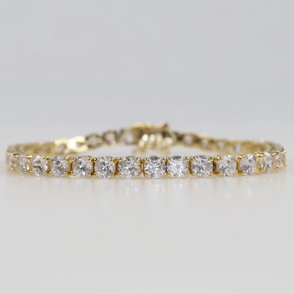 Sterling Silver Clear Stone Tennis Bracelet