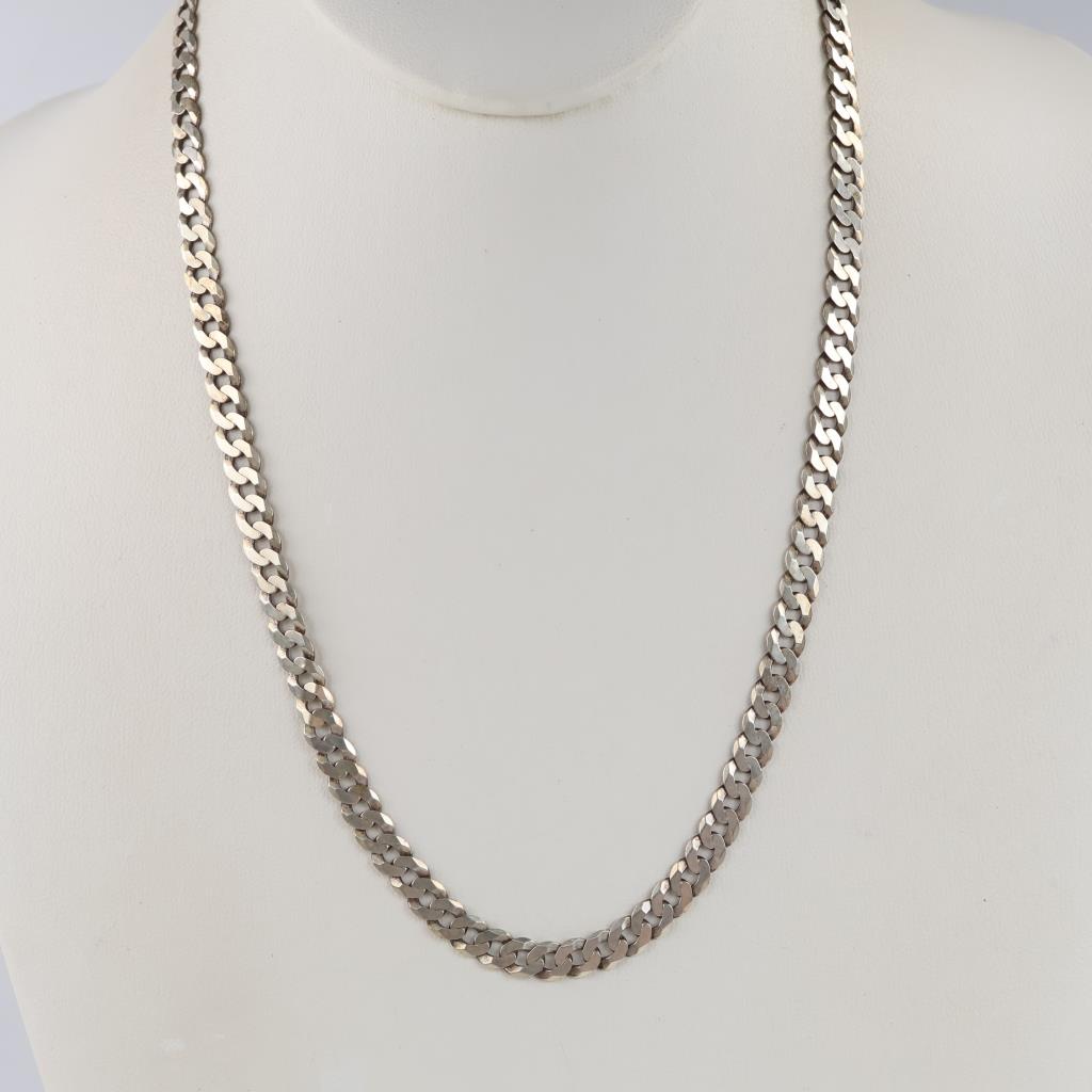 Sterling Silver Curb Chain Necklace