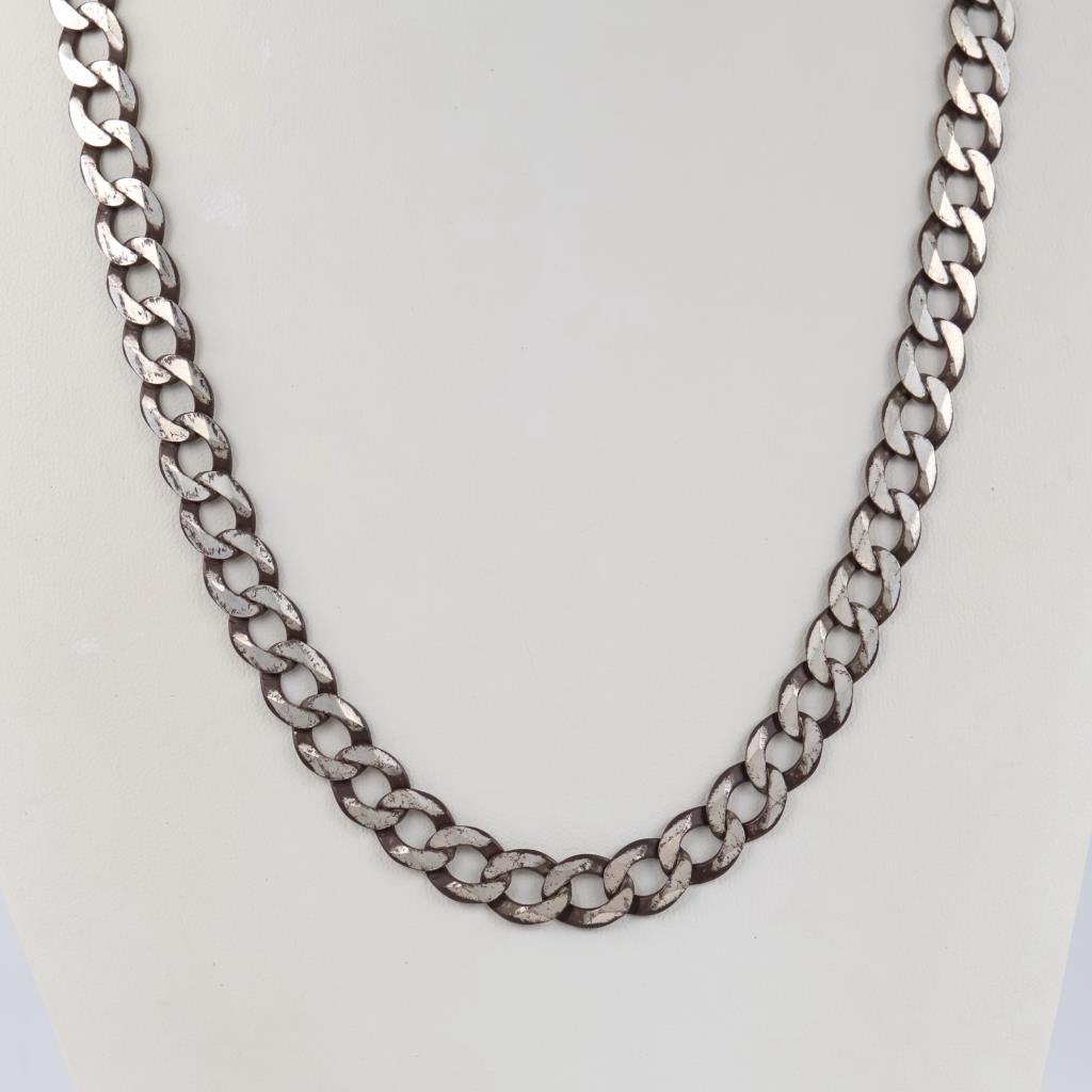 Sterling Silver Curb Chain Necklace