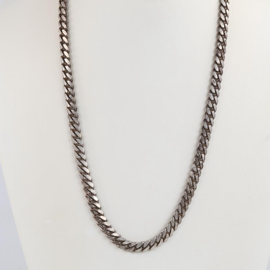 Sterling Silver Curb Chain Necklace