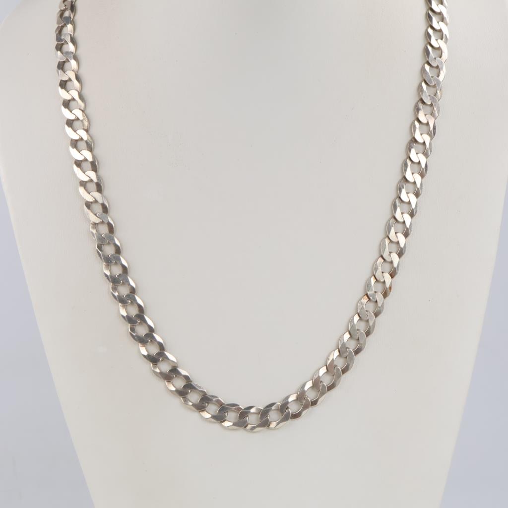 Sterling Silver Curb Chain Necklace