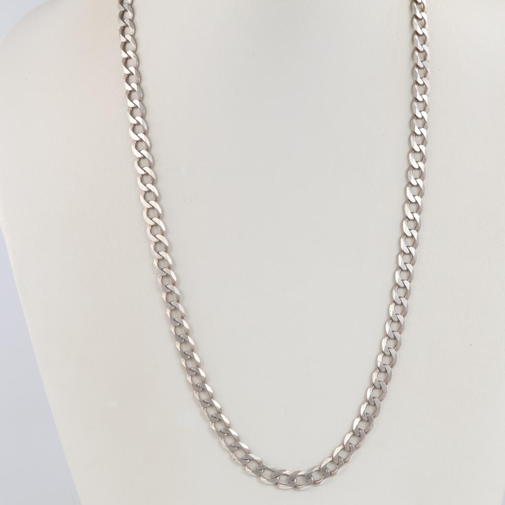 Sterling Silver Curb Chain Necklace