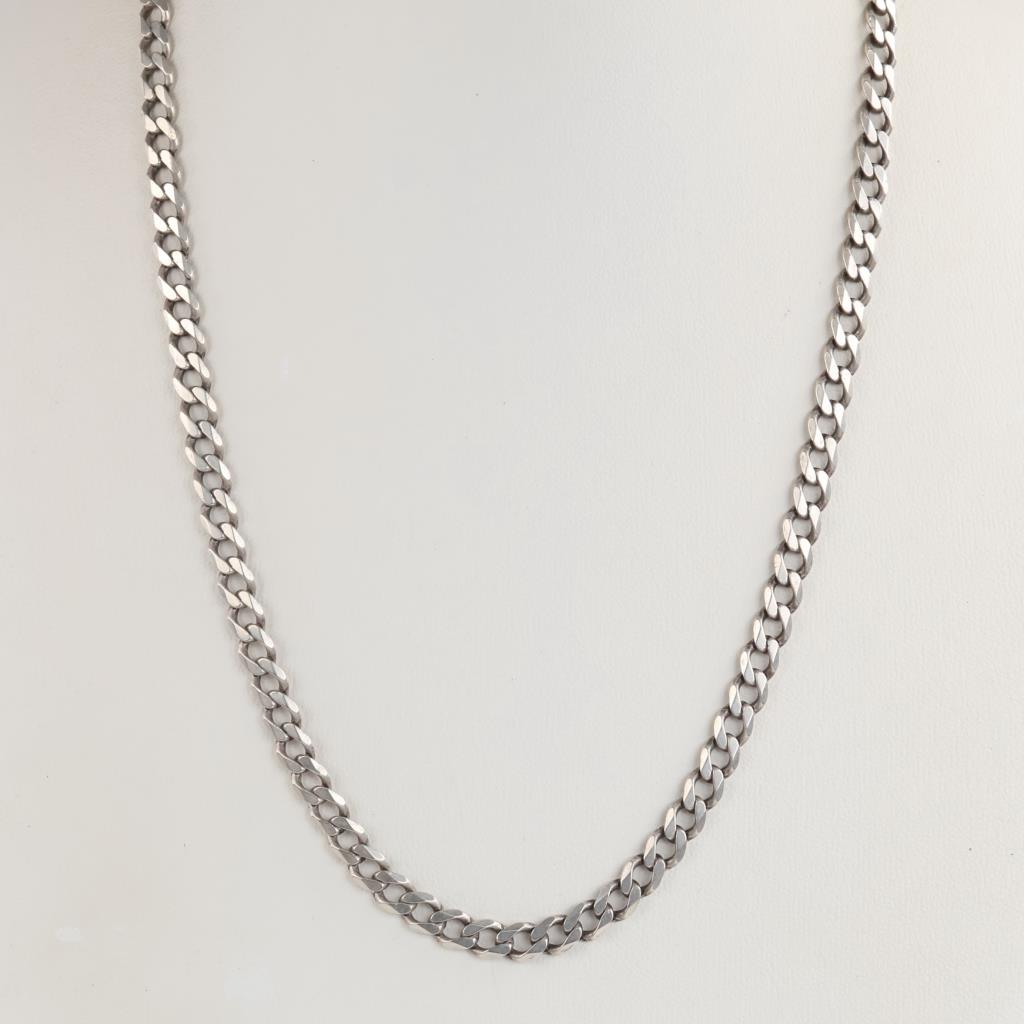 Sterling Silver Curb Chain Necklace