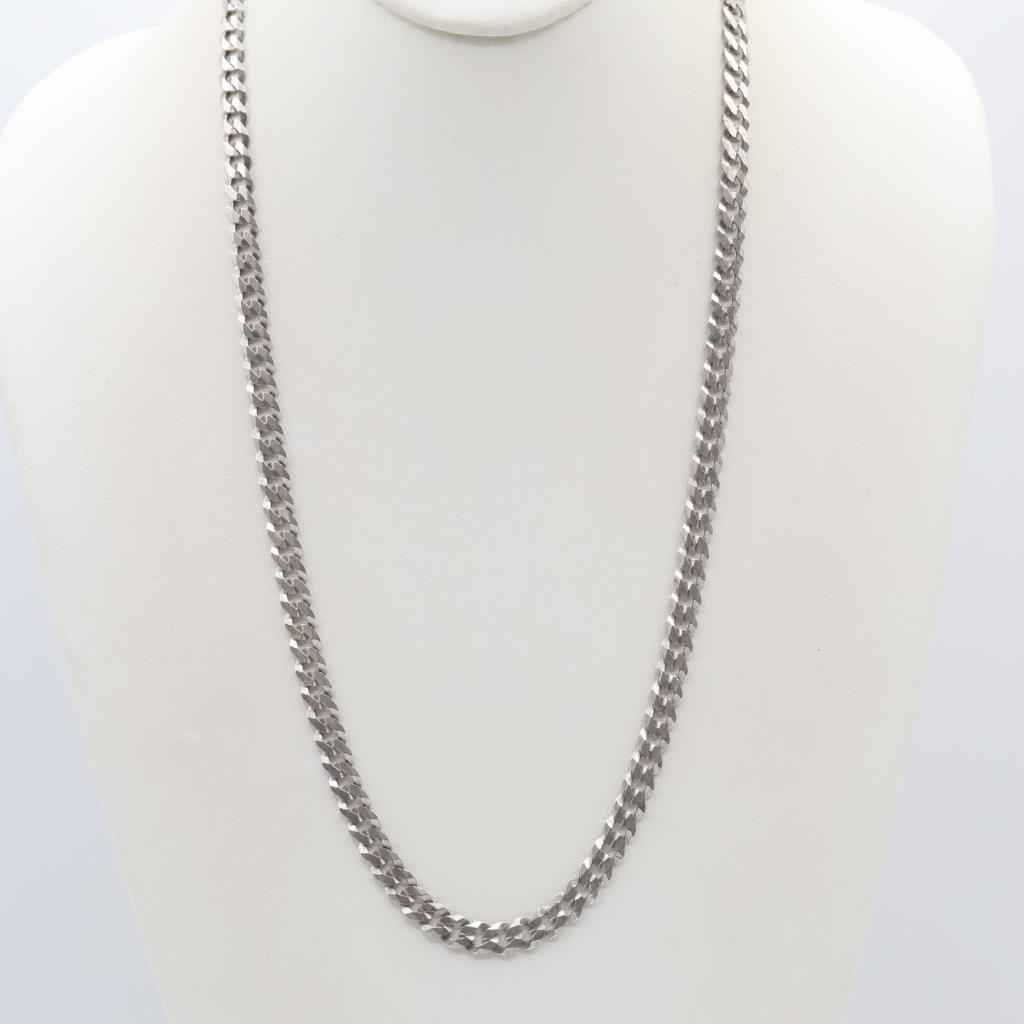 Sterling Silver Curb Chain Necklace