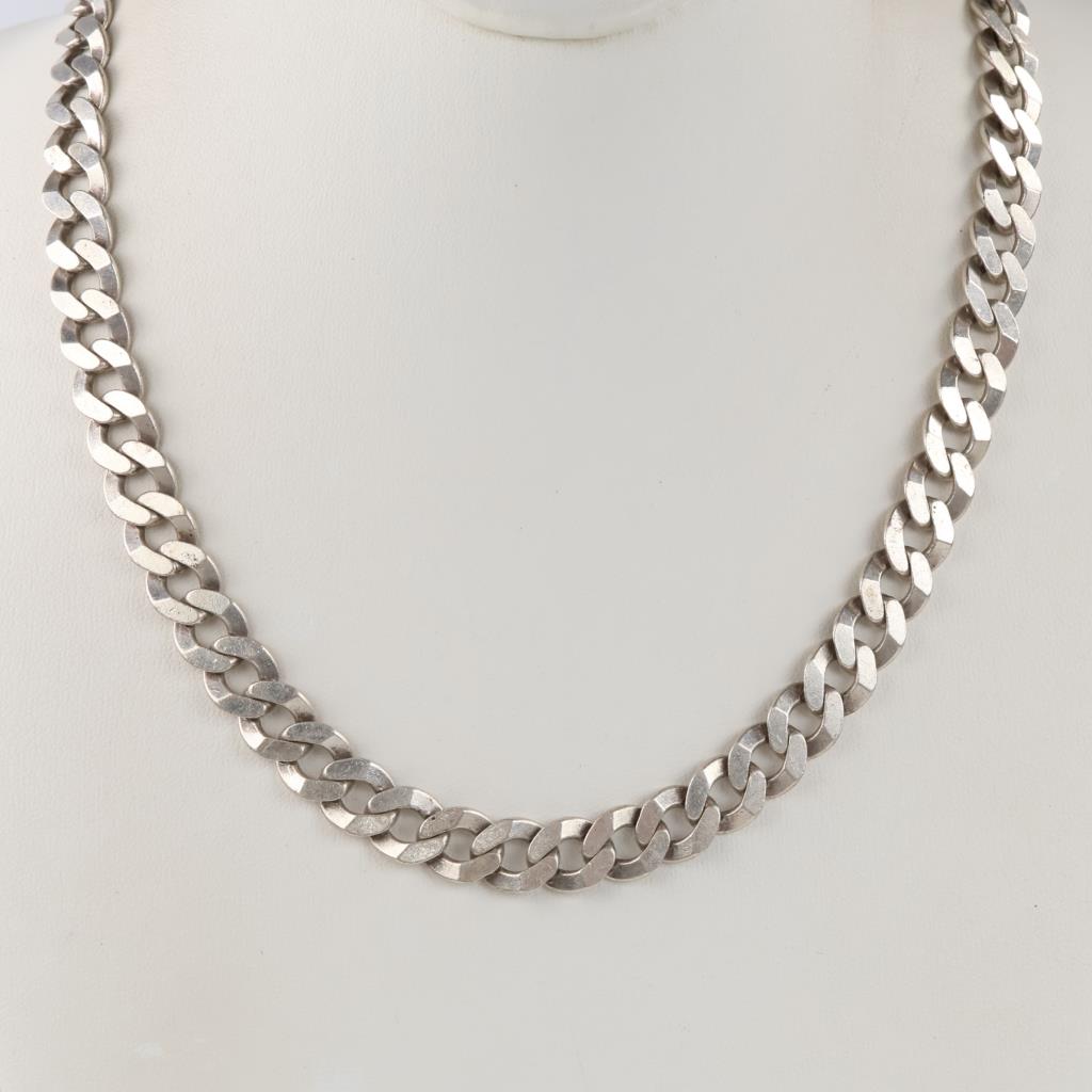 Sterling Silver Curb Link Necklace