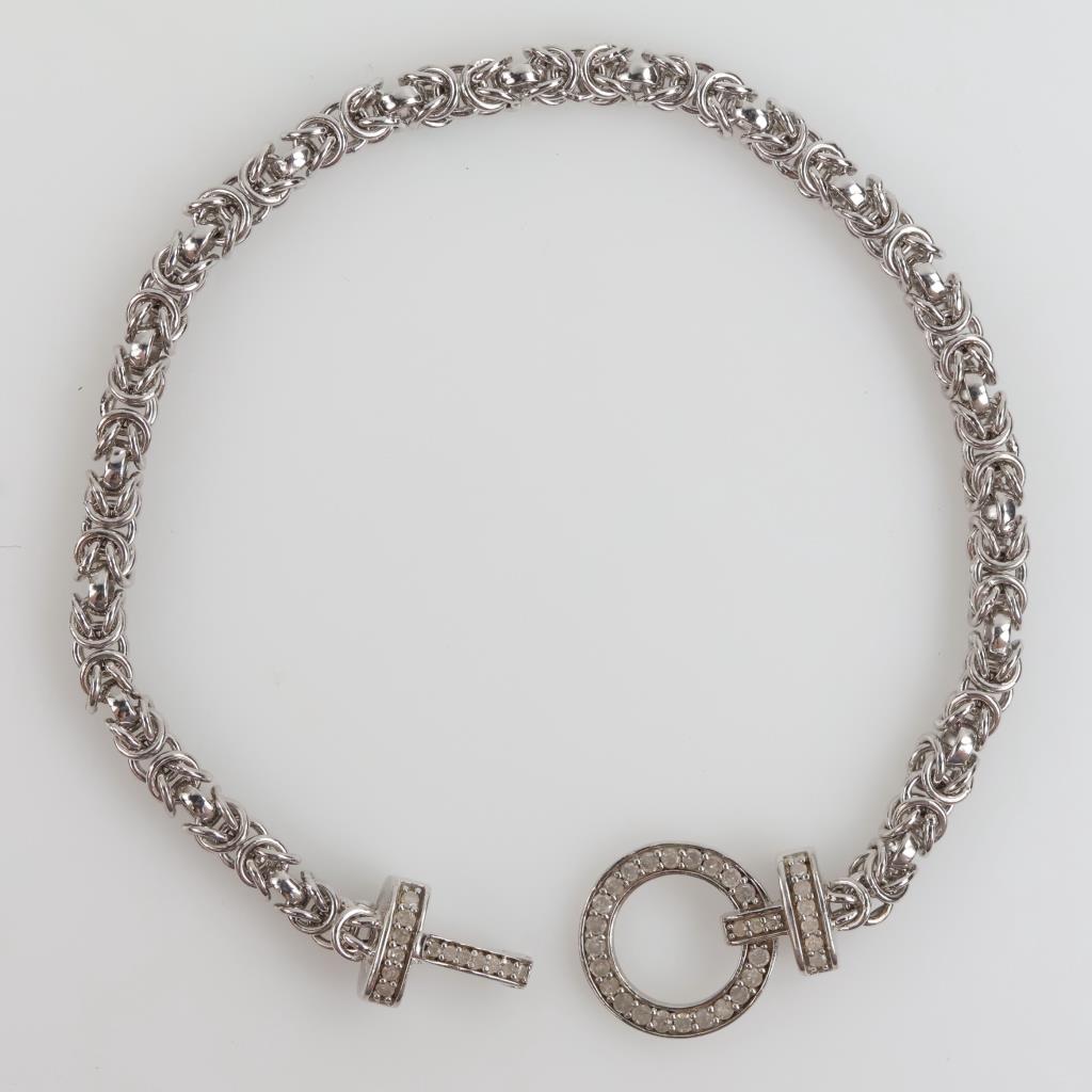 Sterling Silver Diamond Bracelet