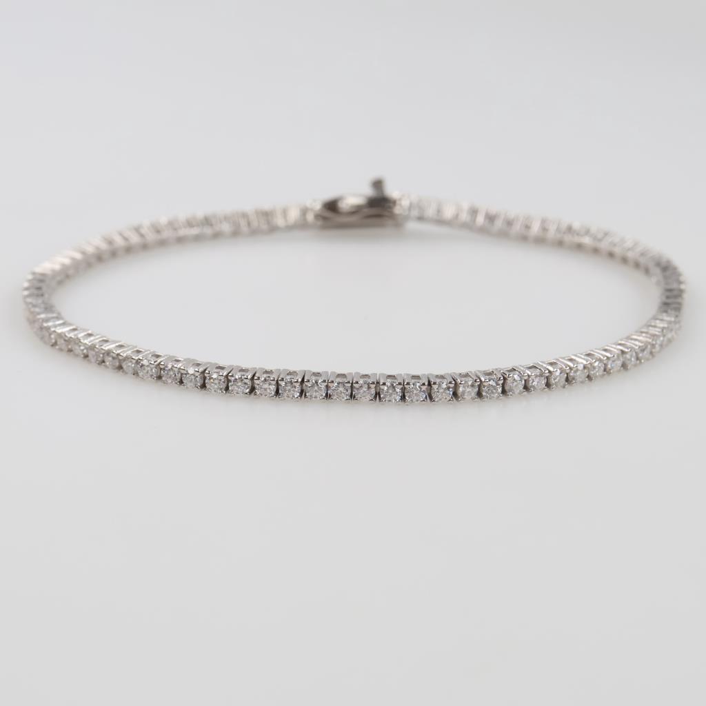 Sterling Silver Diamond Bracelet
