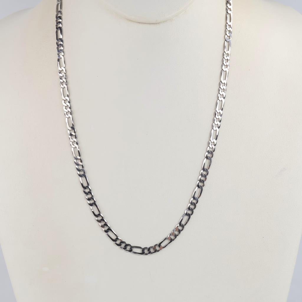 Sterling Silver Figaro Chain Necklace