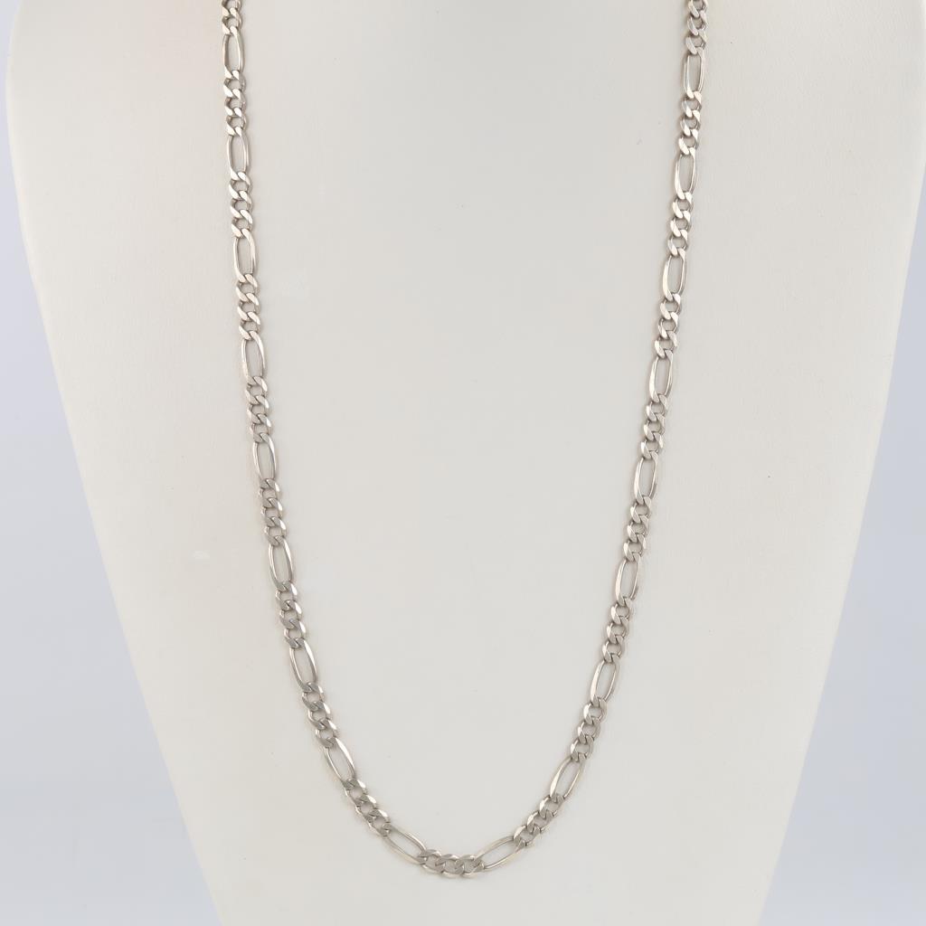 Sterling Silver Figaro Chain Necklace