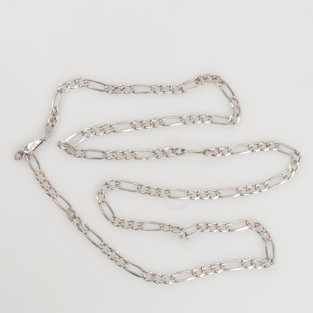 Sterling Silver Figaro Chain Necklace