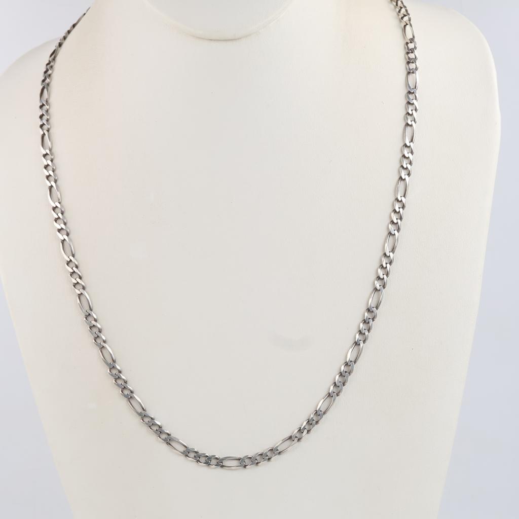 Sterling Silver Figaro Chain Necklace