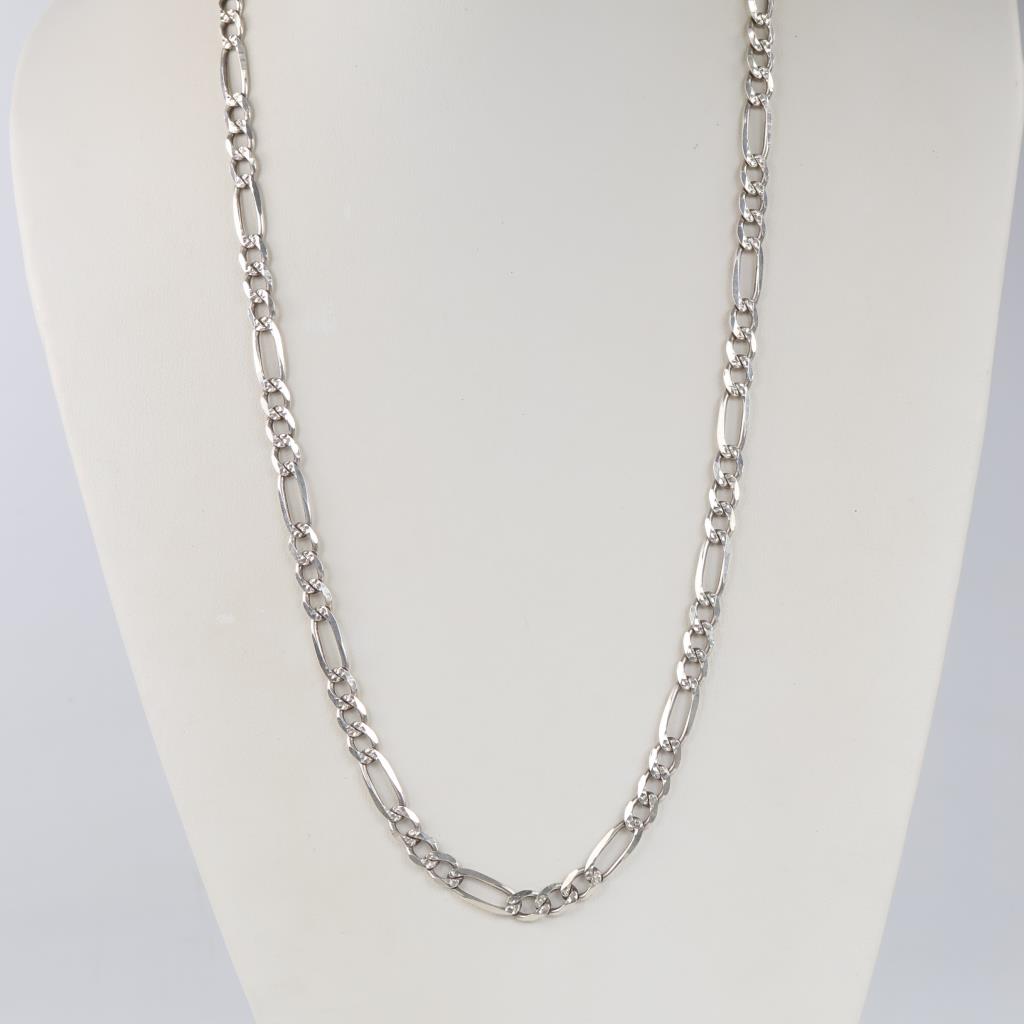 Sterling Silver Figaro Chain Necklace
