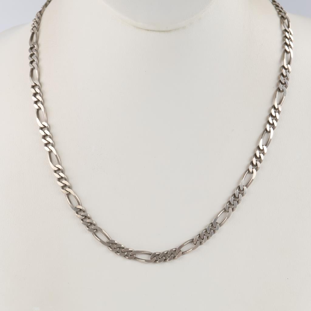 Sterling Silver Figaro Chain Necklace