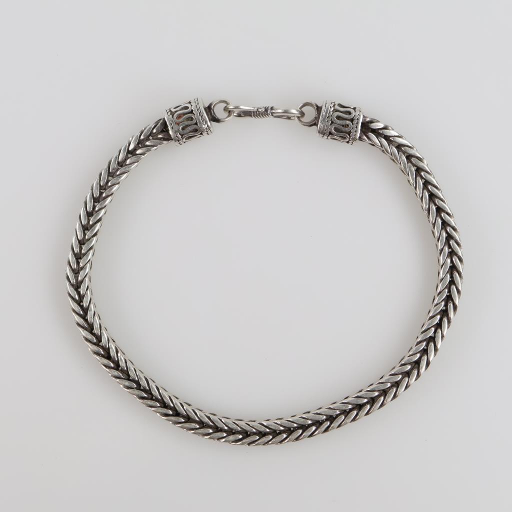 Sterling Silver Foxtail Link Bracelet