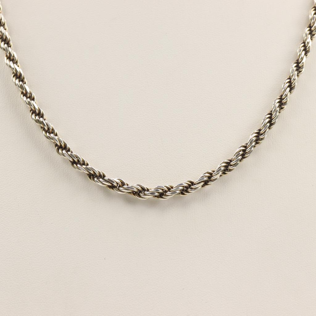 Sterling Silver French Rope Necklace | Property Room